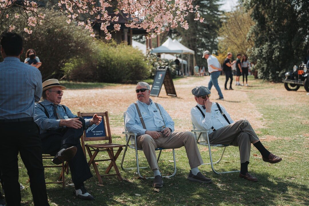 group of seniors at event