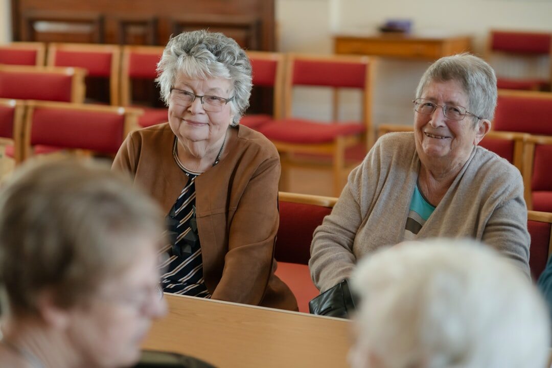 seniors smiling in group