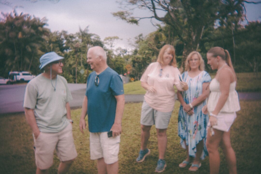 group of seniors laughing together